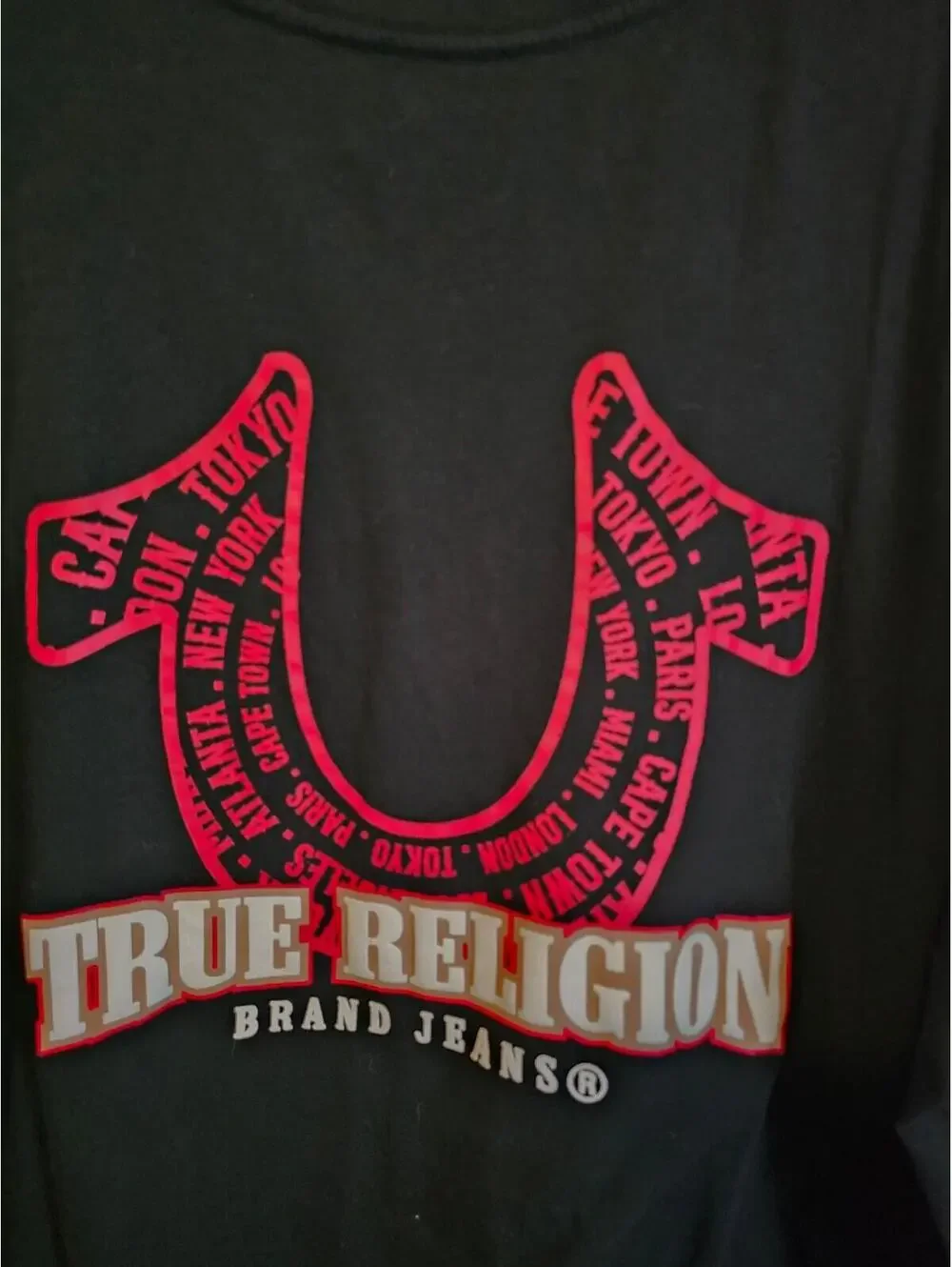 True Religion 100% Cotton Black Men’s Tee Shirt (XL)